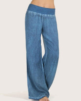 Jeans mit hoher Taille und weitem Bein